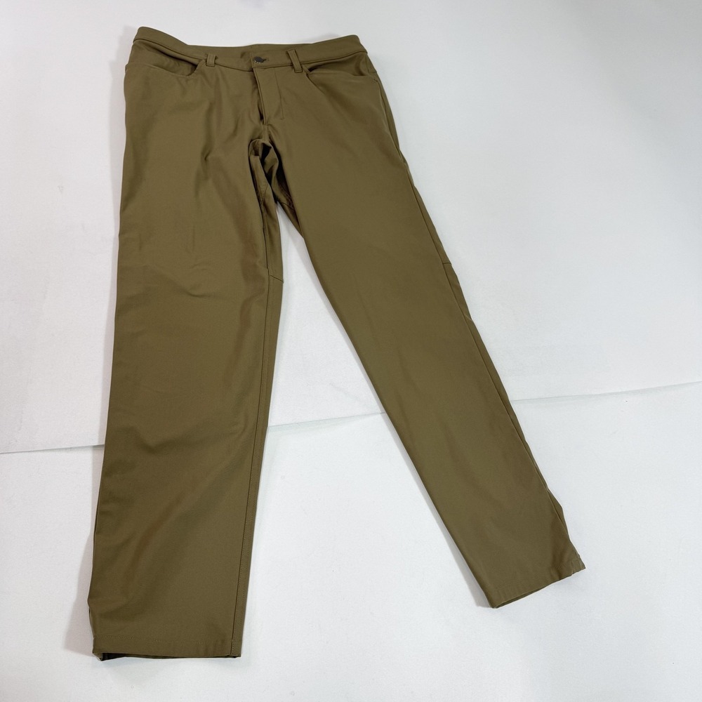 Lululemon Pants Mens 32 Olive Green ABC 5 Pocket Stretch Chino Golf Casual